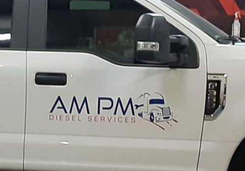 AM PM simple logo